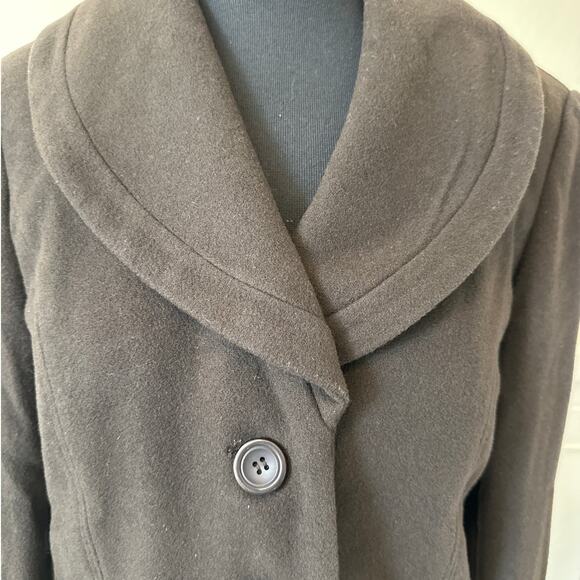Harve Benard Vintage Coat Blazer Wool Cashmere Brown Size 8 Old Money Luxury - Picture 2 of 14